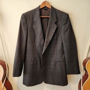 Givenchy Men's Charcoal Windowpane Blazer